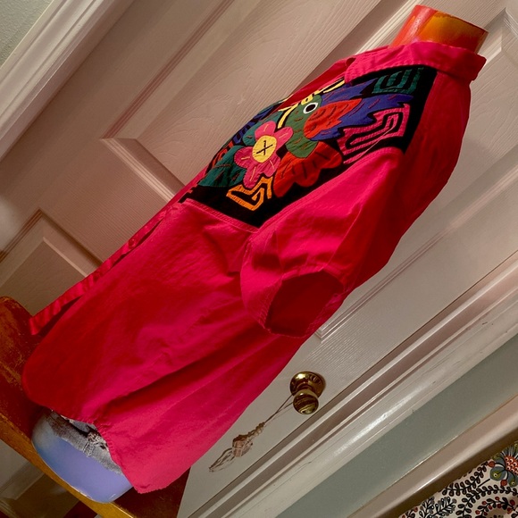 VINTAGE MY NAME IS PANAMA Buttoned Down Fun Rad Retro Vacation Beach Top - Picture 10 of 16